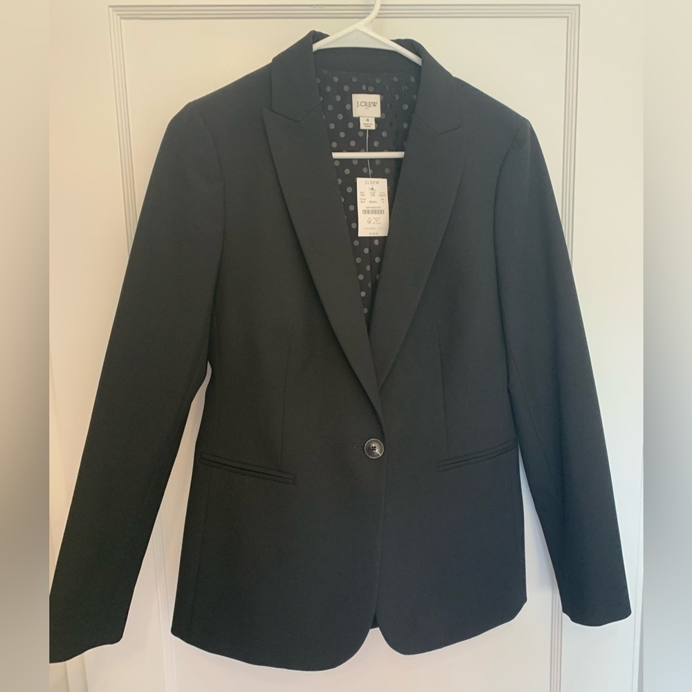 J Crew Women’s Black Blazer Size 4 NWT